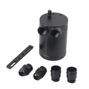 AN10 Oil Catch Tank 2 port Aluminum Oil Separator Reservoir Tank for PCV system Universal