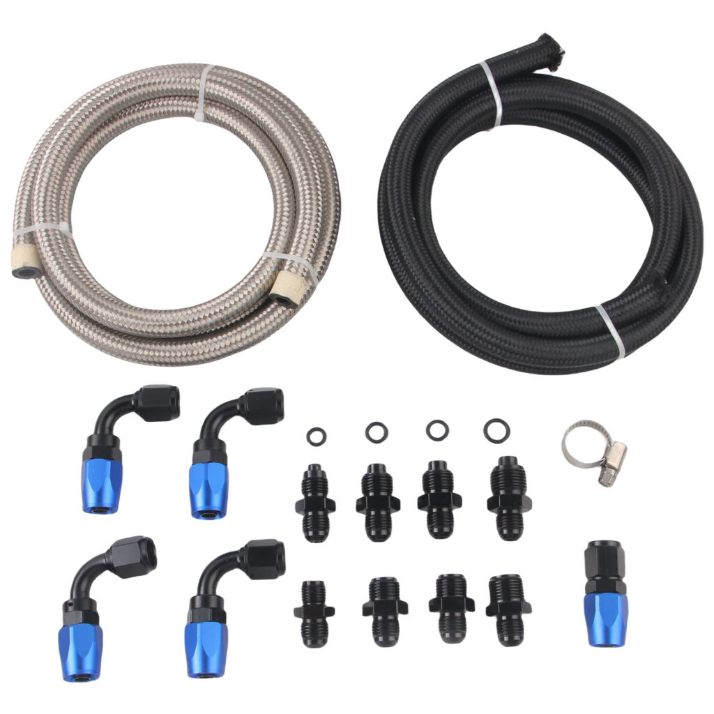 AN6 Power Steering Pump Hose Fitting Kit Return to Reservoir Hose Kit for LS Swap LS1 LS3